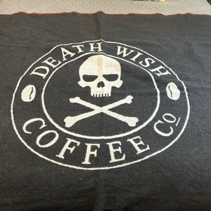 Death Wish Coffee wool throw blanket RARE
